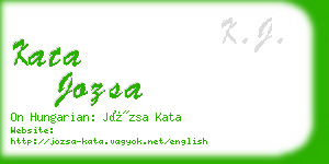 kata jozsa business card